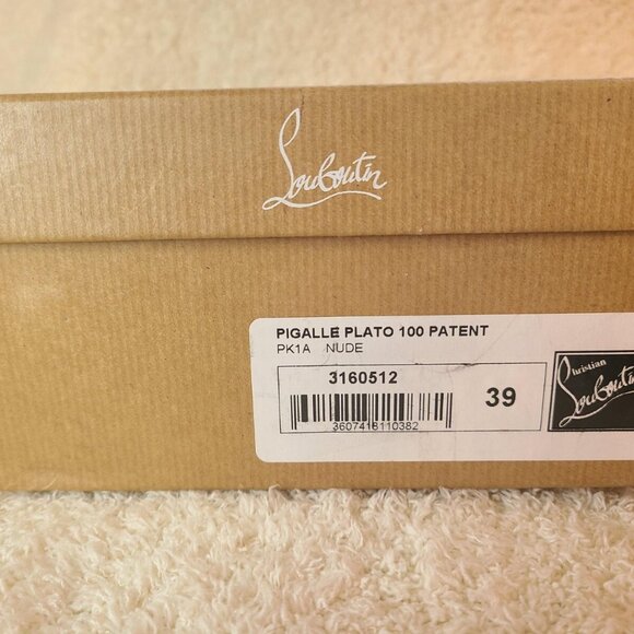 Christian Louboutin Pigalle Plato 100 Nude Patent Pump - Picture 9 of 9